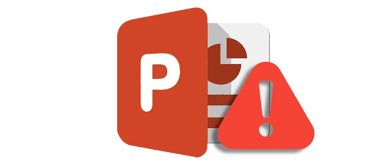 Иконка сбой активации PowerPoint