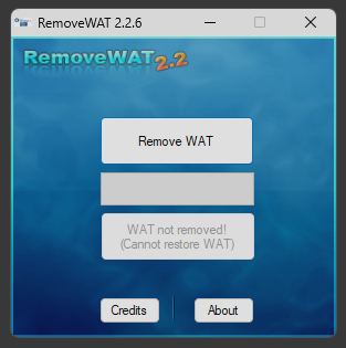 Внешний вид RemoveWAT